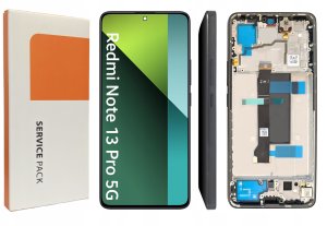 ORYGINAŁ WYŚWIETLACZ EKRAN LCD DO XIAOMI REDMI NOTE 13 PRO 5G RAMKA CZARNY 9