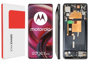 ORYGINAŁ WYŚWIETLACZ EKRAN LCD DO MOTOROLA EDGE 30 FUSION NIEBIESKA RAMKA 9