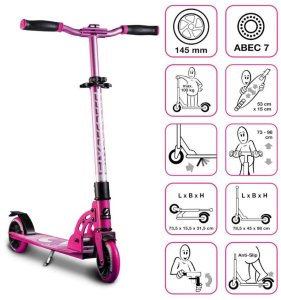 Hulajnoga SixDegrees Six Degrees Aluminium Scooter hulajnoga 145 mm różowy AU 584 2