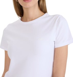 Koszulka damska 4F F2255 biała 4FWMM00TTSHF2255 10S XL 4