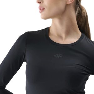 Koszulka damska 4F Longsleeve FNK F324 głęboka czerń 4FRSS25TFLOF324 20S M 3