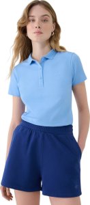 Koszulka damska polo 4F F365 błękitna 4FWMM00TPTSF365 32S L 1