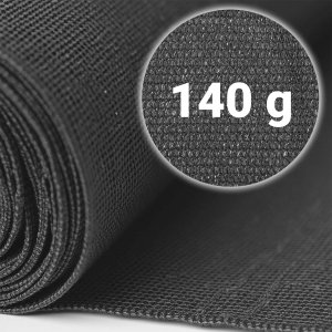 Siatka cieniująca 1,5x25m 140g/m2 + 50 zacisków szara 7