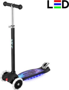 Hulajnoga dziecięca podświetlana led Nils Fun HLB1310 czarna 1