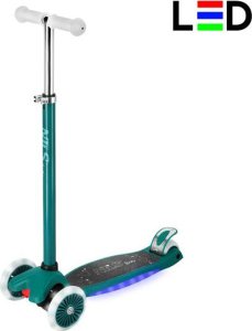 Hulajnoga dziecięca podświetlana led Nils Fun HLB1310 zielona 1