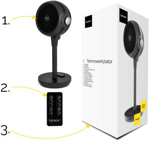 Termowentylator Yoer Farelka elektryczna Grzejnik Yoer 1800W +Timer TRYB ENERGOOSZCZĘDNY Tryb 3D 11