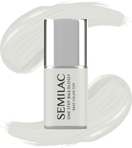SEMILAC One Step Glossy 3in1 Lakier hybrydowy do paznokci S110 The White 7 ml 1
