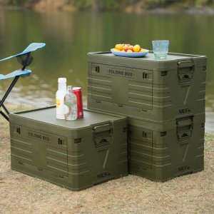 Nils Extreme Camp Składana skrzynia turystyczna NCB4004 50L z uchwytami, zielona 12
