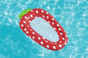 Materac dla dzieci Truskawka BESTWAY Siateczkowe dno + Zestaw naprawczy 5