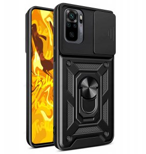 ETUI PANCERNE DO XIAOMI REDMI NOTE 10 4G / 10S CZARNE ARMOR HOLDER   SZKŁO 4