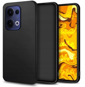 Etui do Oppo Reno13 (Czarne, Matowe, Obudowa, Slim, Silikon, Plecki, Case) 1