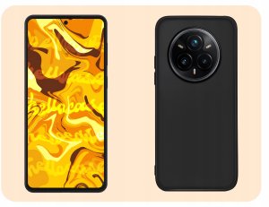 Hello Case Etui do Realme 14 Pro Plus (Czarne, Matowe, Obudowa, Slim, Silikon, Case) 4