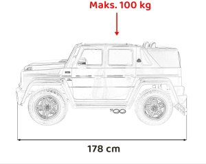 Pojazd Mercedes Benz MAYBACH G650 STRONG Czarny 26