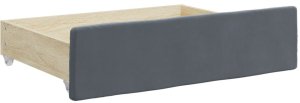 vidaXL Sofa rozsuwana z szufladami, ciemnoszara, 90x190 cm, aksamit 10
