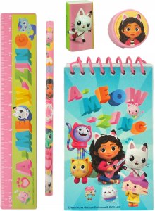 Zestaw Akcesoriów Szkolnych Koci Domek Gabi Notes Ołówek Linijka Gumka / Gd00036 7