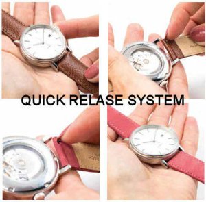 Skórzano-materiałowy pasek do zegarka 20 mm Guess CS1001S9 . 5