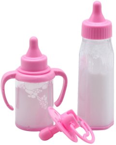 Zestaw Dla Niemowlaka Lalki Butelki Znikające Mleko Smoczek LEAN TOYS 2