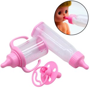 Zestaw Dla Niemowlaka Lalki Butelki Znikające Mleko Smoczek LEAN TOYS 3