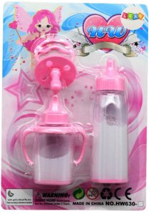 Zestaw Dla Niemowlaka Lalki Butelki Znikające Mleko Smoczek LEAN TOYS 4