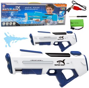 Elektryczny Automatyczny Karabin Pistolet Na Wodę Biały 1000ml 61cm LEAN Toys 1