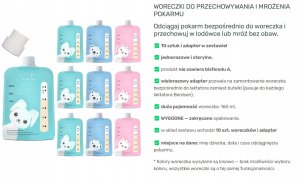 Woreczki do mrożenia mleka 10szt 160ml 3