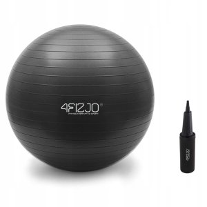 Piłka gimnastyczna rehabilitacyjna 65 cm Reh Ball czarna z pompką 1