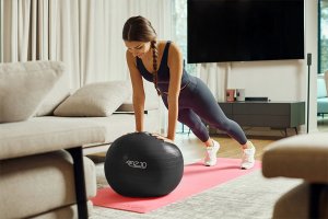 Piłka gimnastyczna rehabilitacyjna 65 cm Reh Ball czarna z pompką 2