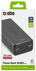 SBS TTBB30000PD20K bank mocy Litowo-polimerowy (LiPo) 30000 mAh Czarny 3