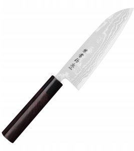 Kanetsune Zen-Bokashi Aogami#2 Nóż Santoku 16,5 cm 1