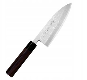 Hideo Kitaoka Shirogami Satin Nóż Deba 16,5 cm 1
