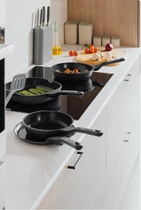 Patelnia Berghoff Zestaw patelni non-stick 4-el. Stone+ & łopatka Balance BergHOFF 5