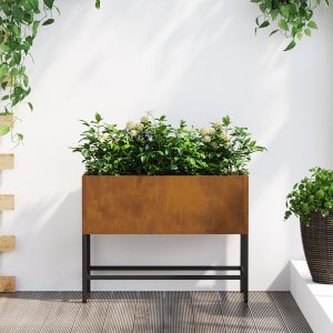 vidaXL Donica Stal Corten Żelazo 60 x 26 x 45 cm Trwała Prostokątna 1