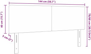 vidaXL Zestaw Oparć Zestaw 2 Jasnozielony Drewno 140 cm 9