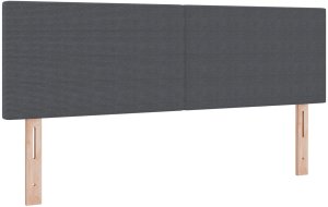 Zestaw zagłówka vidaXL Zestaw 2 Ciemnoszary Drewno 160 cm Prosty 2