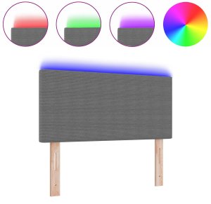 vidaXL Zestaw Wezgłowia Zestaw 2 Jasnoszary Tkanina 3