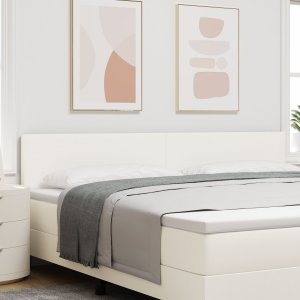 vidaXL Zestaw wezgłowiowy Zestaw 2 Kremowy Drewno 200 cm 1