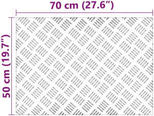 vidaXL Nakładki na schody Szare Guma 70 x 50 x 0.2 cm Antypoślizgowe 8