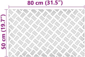 vidaXL Nakładki na schody Szary Guma 80 x 50 x 0.3 cm (4104357) 8