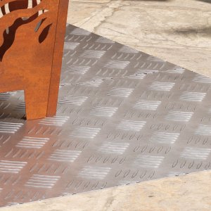 vidaXL Nakładki na Schody Szare Aluminium 100 x 50 x 0.3 cm 1