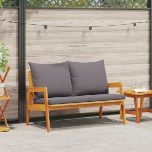 vidaXL Ławka ogrodowa Antracyt Solidne drewno akacjowe 115 x 65 x 71 cm 1