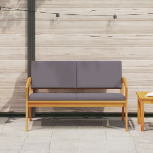 vidaXL Ławka ogrodowa Antracytowa Lite drewno akacjowe 115 x 70 x 72 cm 3