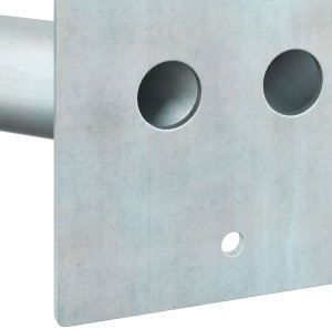 vidaXL Uchwyt na flagi Srebrny Stal nierdzewna 7.5 x 11.5 x 12.5 cm 7