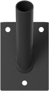 vidaXL Mocowanie Flagi Czarny Metal 7,5 x 10,5 x 12,5 cm Przenośne 2