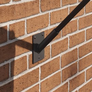 vidaXL Mocowanie Flagi Czarny Metal 7,5 x 10,5 x 12,5 cm Przenośne 3