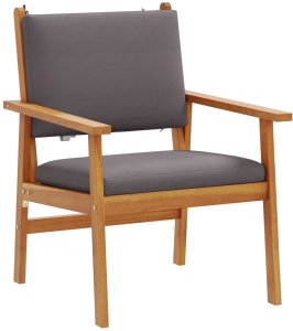 vidaXL Zestaw do Siedzenia Antracytowy Lite drewno akacjowe 4