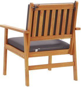 vidaXL Zestaw do Siedzenia Antracytowy Lite drewno akacjowe 5