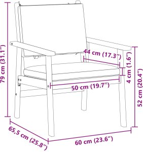 vidaXL Zestaw do Siedzenia Antracytowy Lite drewno akacjowe 9