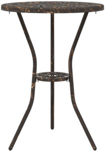 vidaXL Zestaw do jedzenia na świeżym powietrzu Brązowy Żeliwo 5