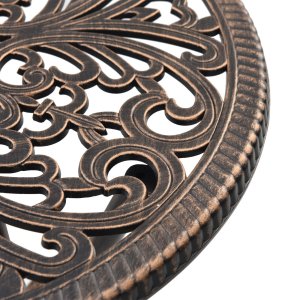 vidaXL Zestaw do jedzenia na świeżym powietrzu Brązowy Żeliwo 10