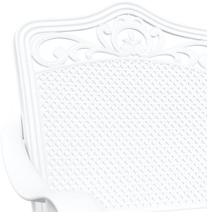 vidaXL Krzesło ogrodowe Białe Metal 62 x 64 x 93 cm Trwałe 7